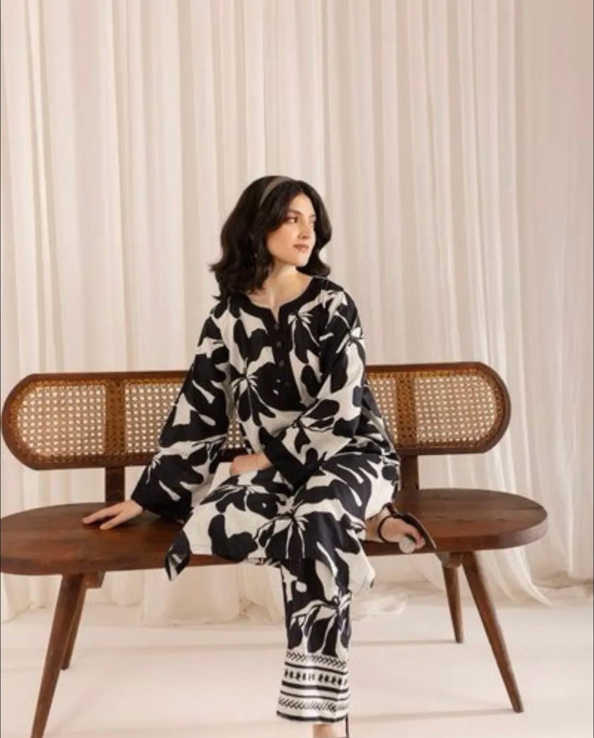 Black-Co-Ord Set-(2PC Stitched Set)