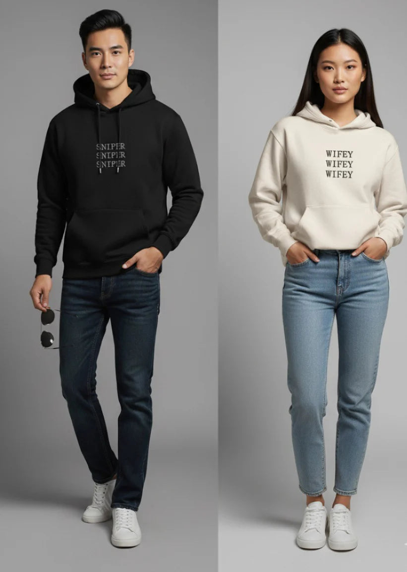 Sniper and wifey (Couple) Hoodie ❤️