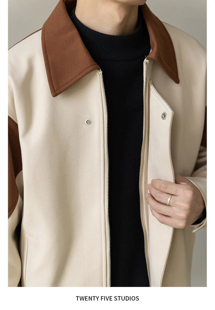 Men's Color Block Bomber Jacket